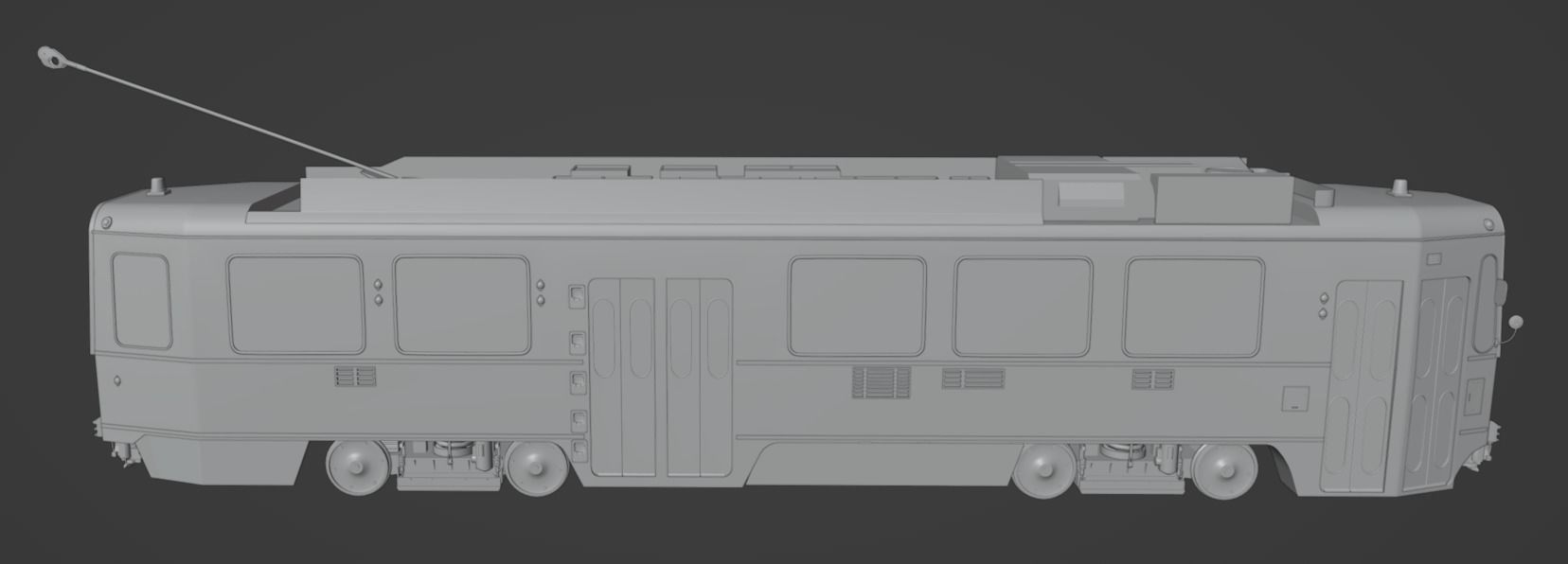Septa Trolley    High Detail Low-poly 3D model_2