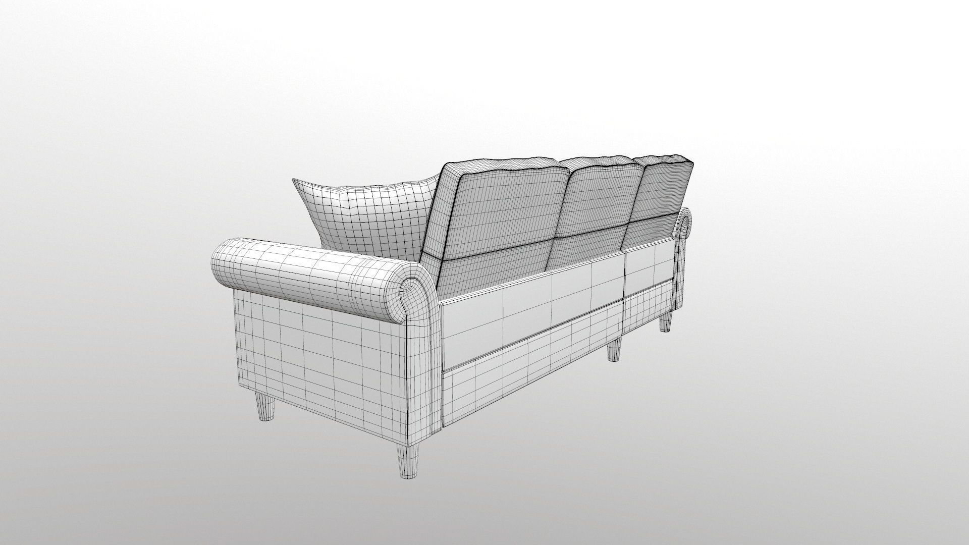 Sofa Set L Shape Fabric 3D model_12