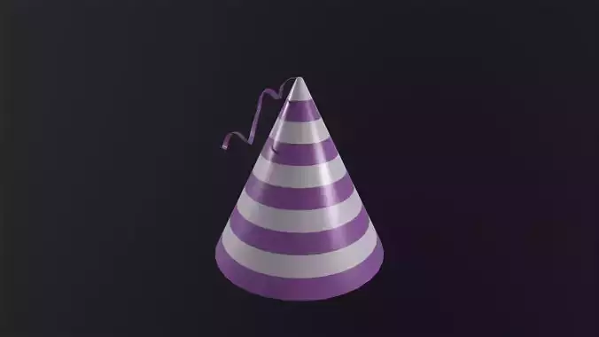 Party Hat 3D Model Low-poly 3D model