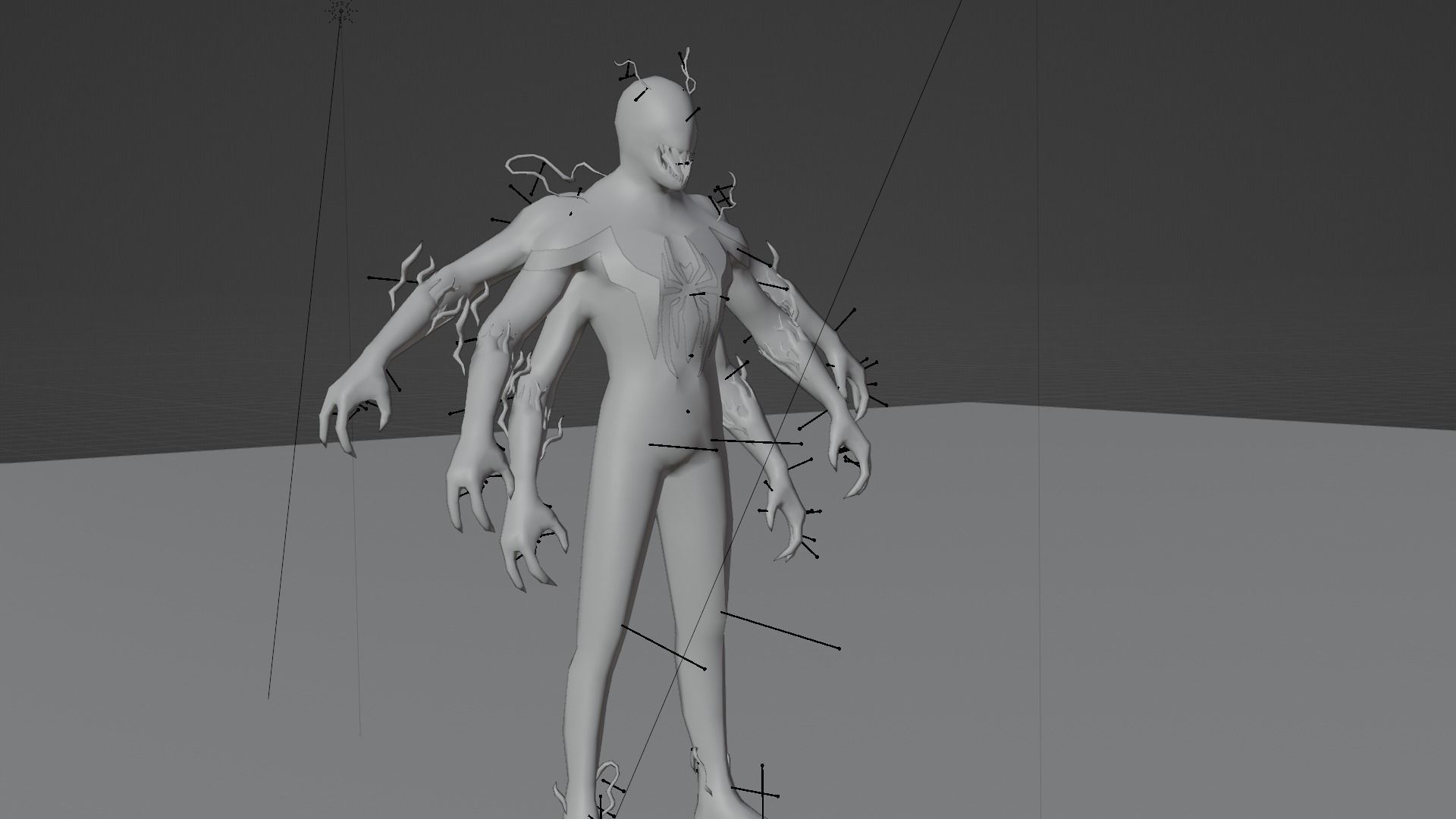 Venom Human Spider  3D model_5