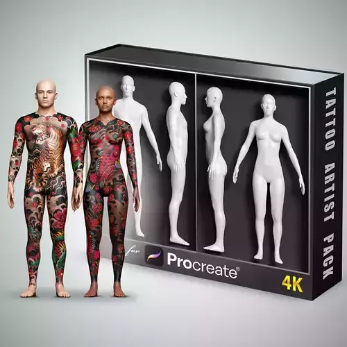 Tattoo Artist Body Pack 3D model