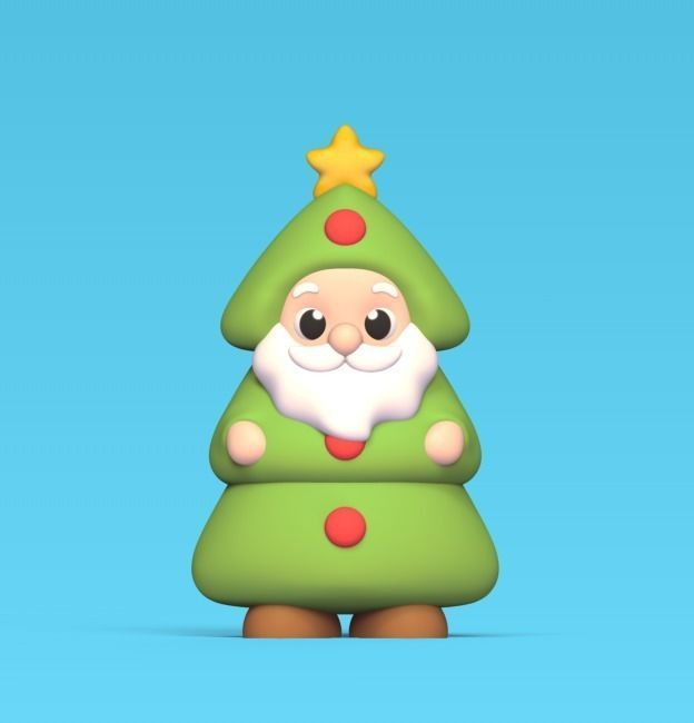Santa Claus Tree 3D print model_1