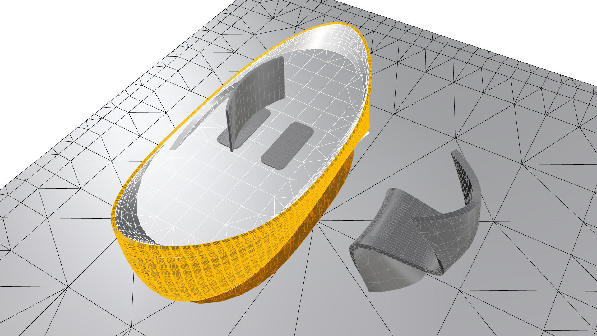 Parametric Wavy Reception Desk 3D model_35