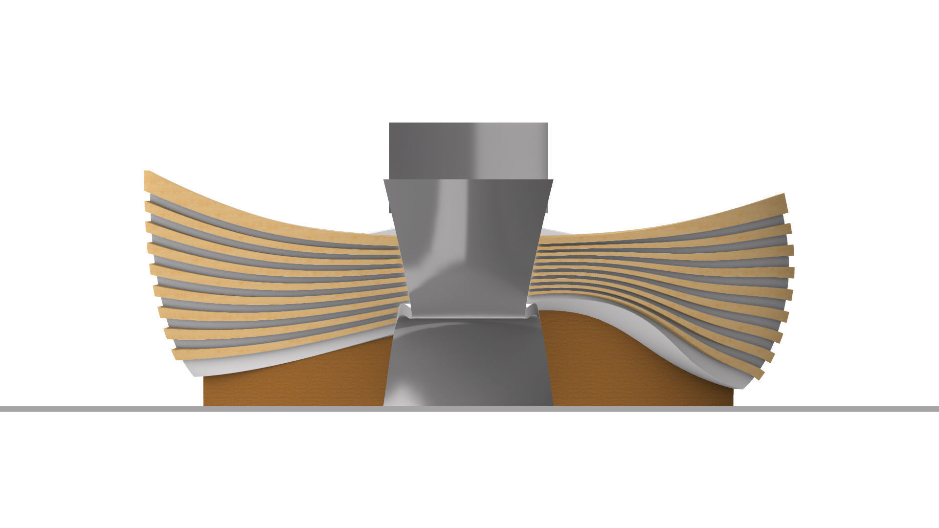 Parametric Wavy Reception Desk 3D model_19