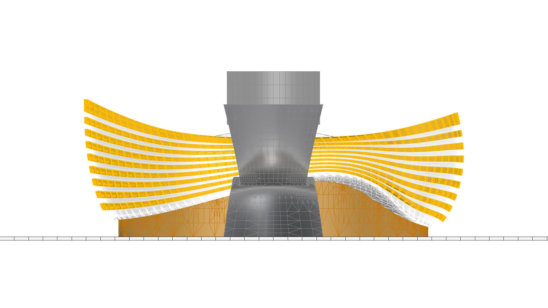 Parametric Wavy Reception Desk 3D model_39