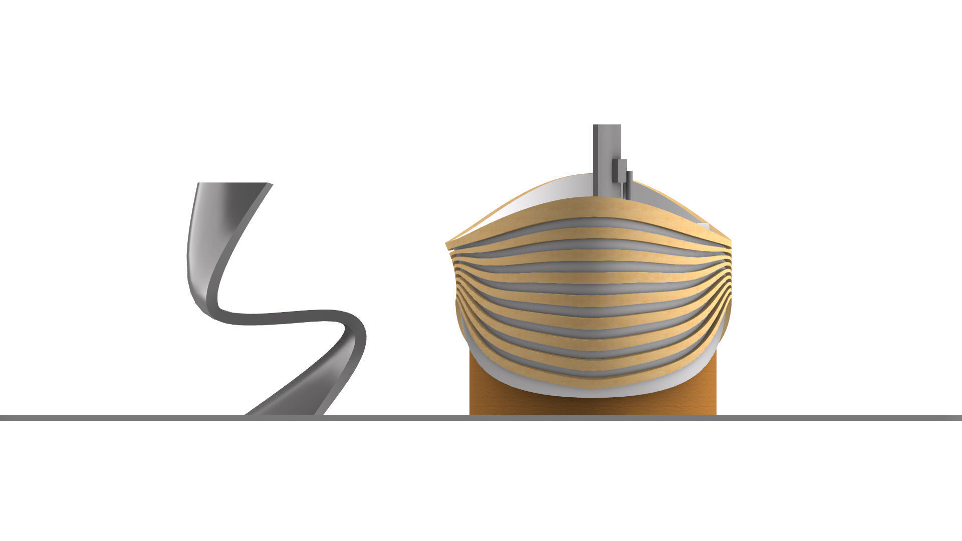 Parametric Wavy Reception Desk 3D model_20