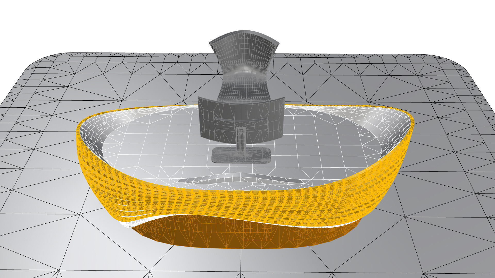 Parametric Wavy Reception Desk 3D model_28