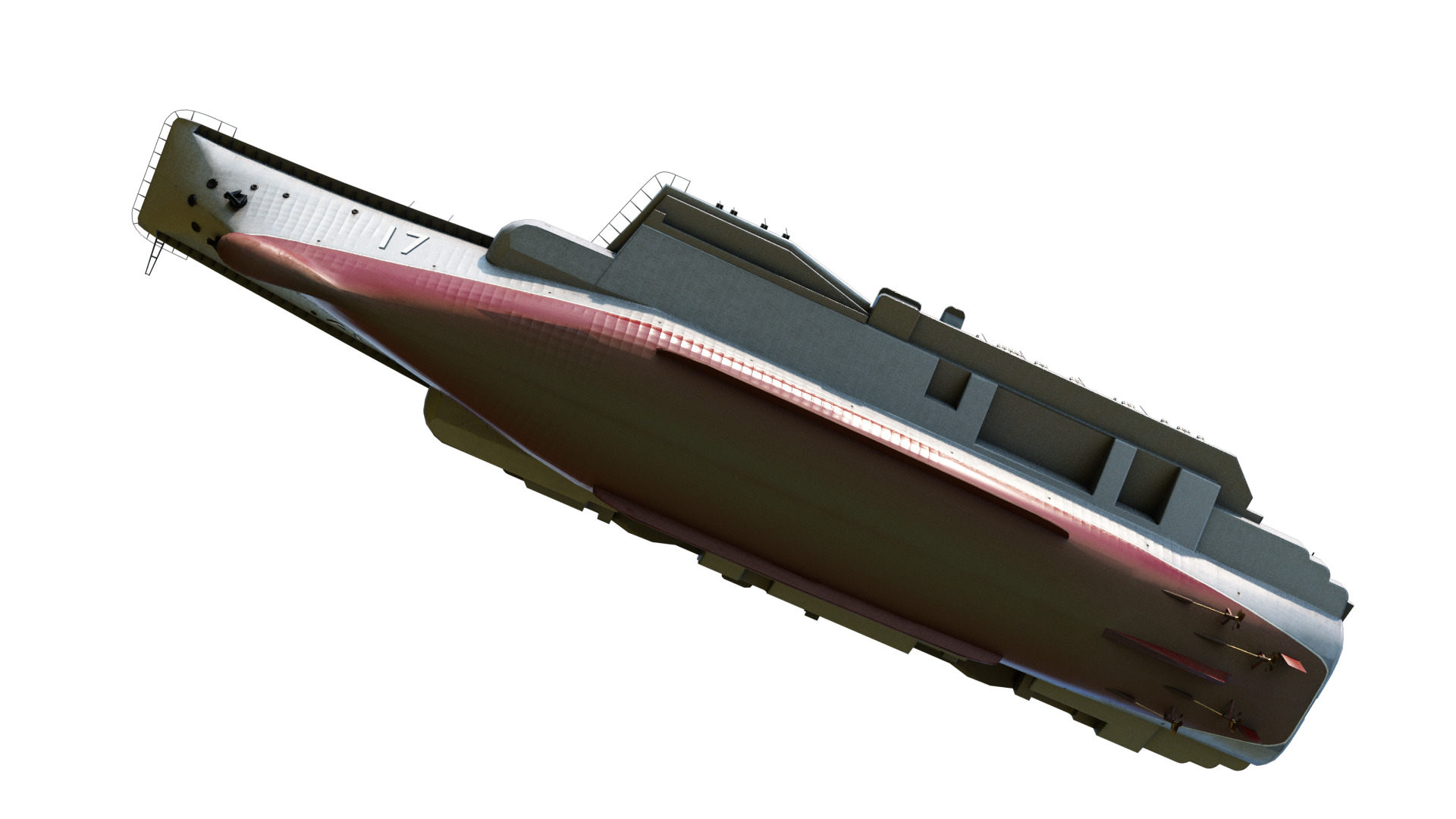 PLA NAVY Type 001A class aircraft carrier Shandong ship Low-poly 3D model_18