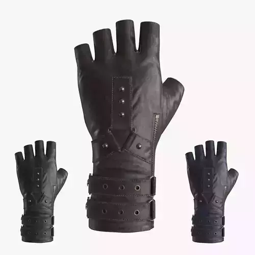 Punk Rave Steampunk Fingerless Gloves 3 colors