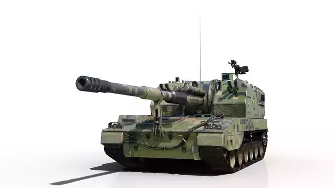 4 coatings of PLA Army PLZ05 155mm Self-Propelled Howitzer