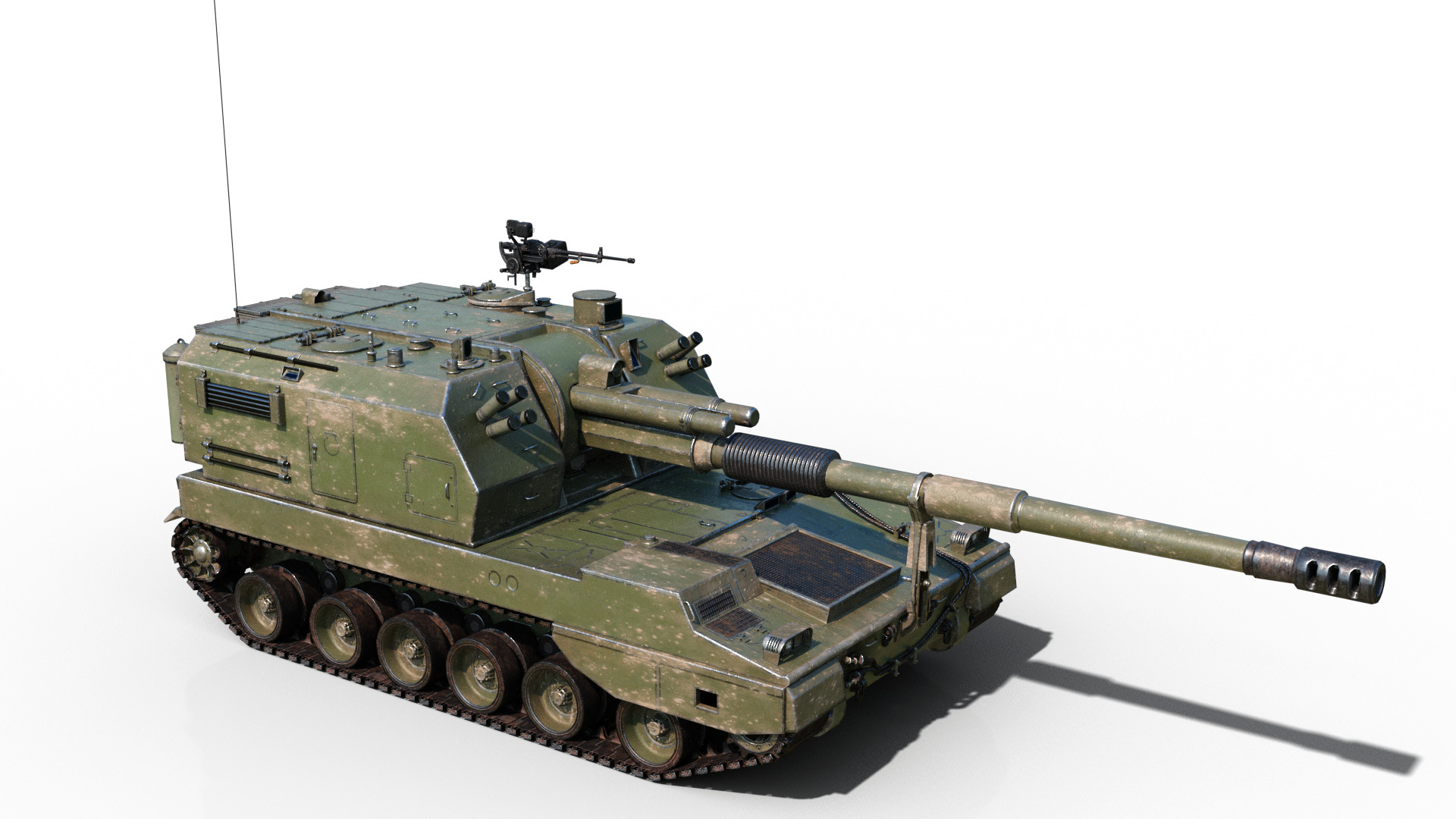 3D model 4 coatings of PLA Army PLZ05 155mm Self-Propelled Howitzer VR ...