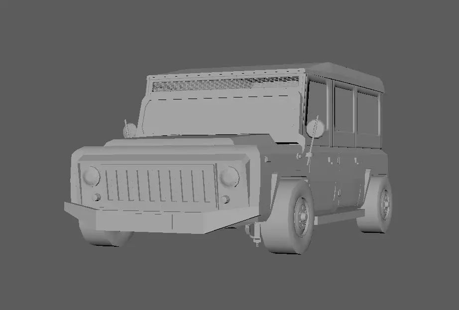 Jeep 3d model Low-poly 3D model_0