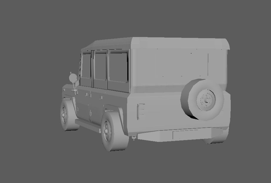 Jeep 3d model Low-poly 3D model_1