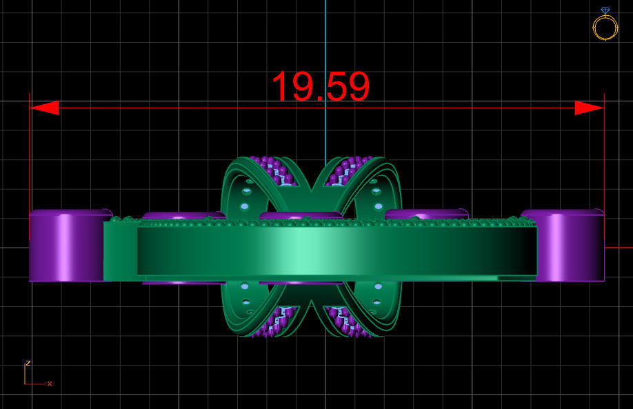 C letter pendant 3D print model_14