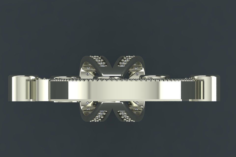 C letter pendant 3D print model_11