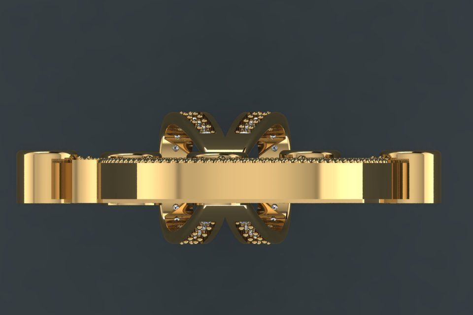 C letter pendant 3D print model_13