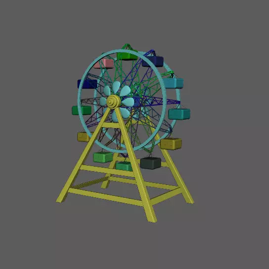 sky wheel Low-poly 3D model