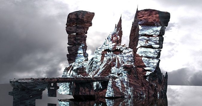 Quest for Power Ice stone ruins 3D model
