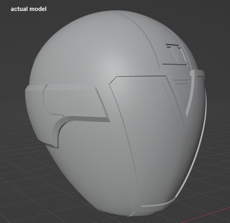 Power Rangers Helmet Titanium Lightspeed Rescue 3D print model_4