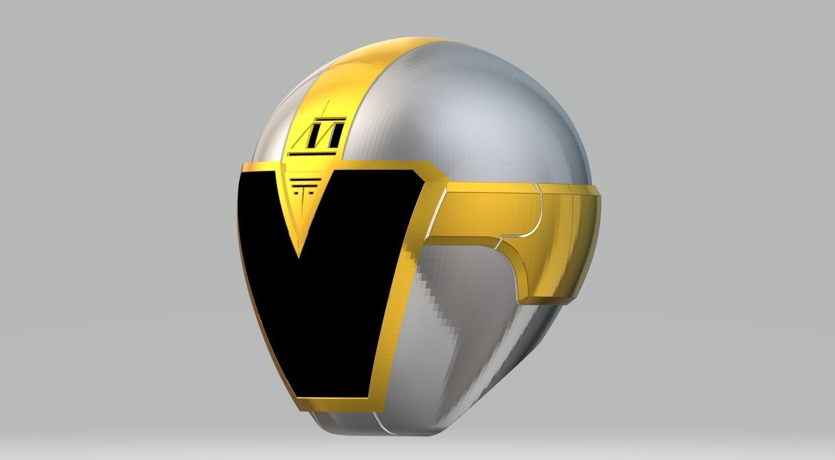 Power Rangers Helmet Titanium Lightspeed Rescue 3D print model_2