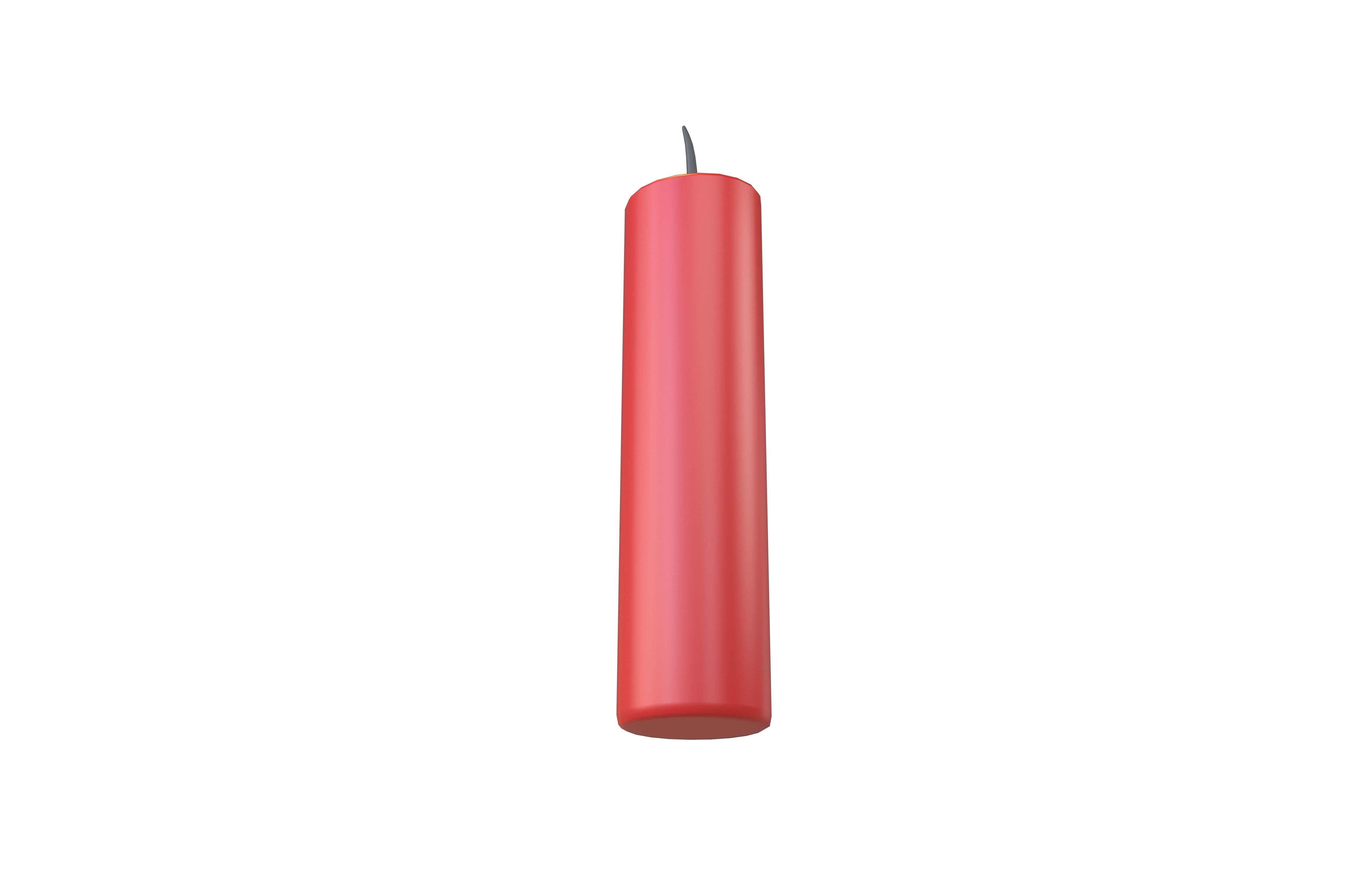 Cartoon Candle with no fire V1 001 Low-poly 3D model_3