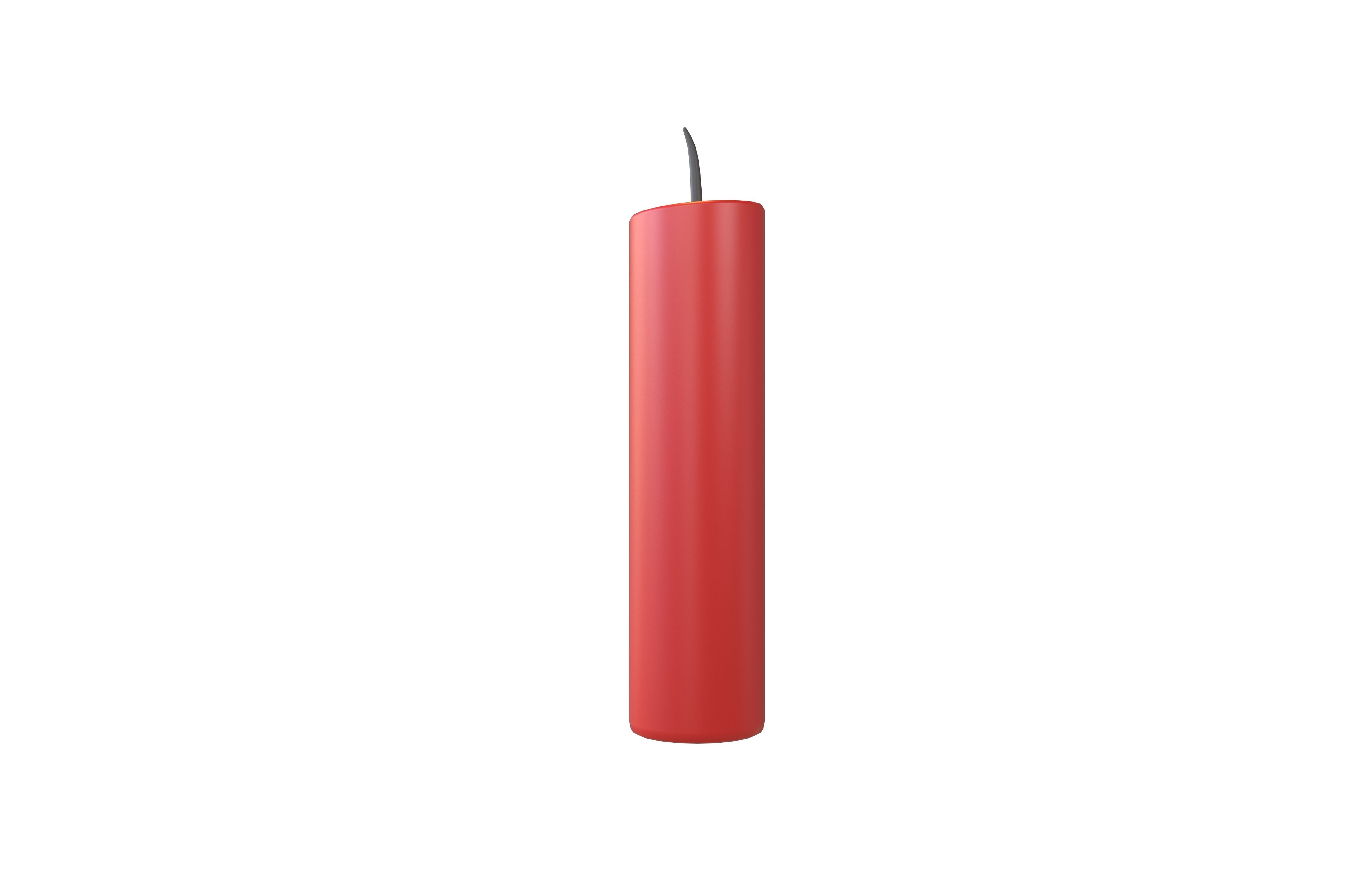 Cartoon Candle with no fire V1 001 Low-poly 3D model_2
