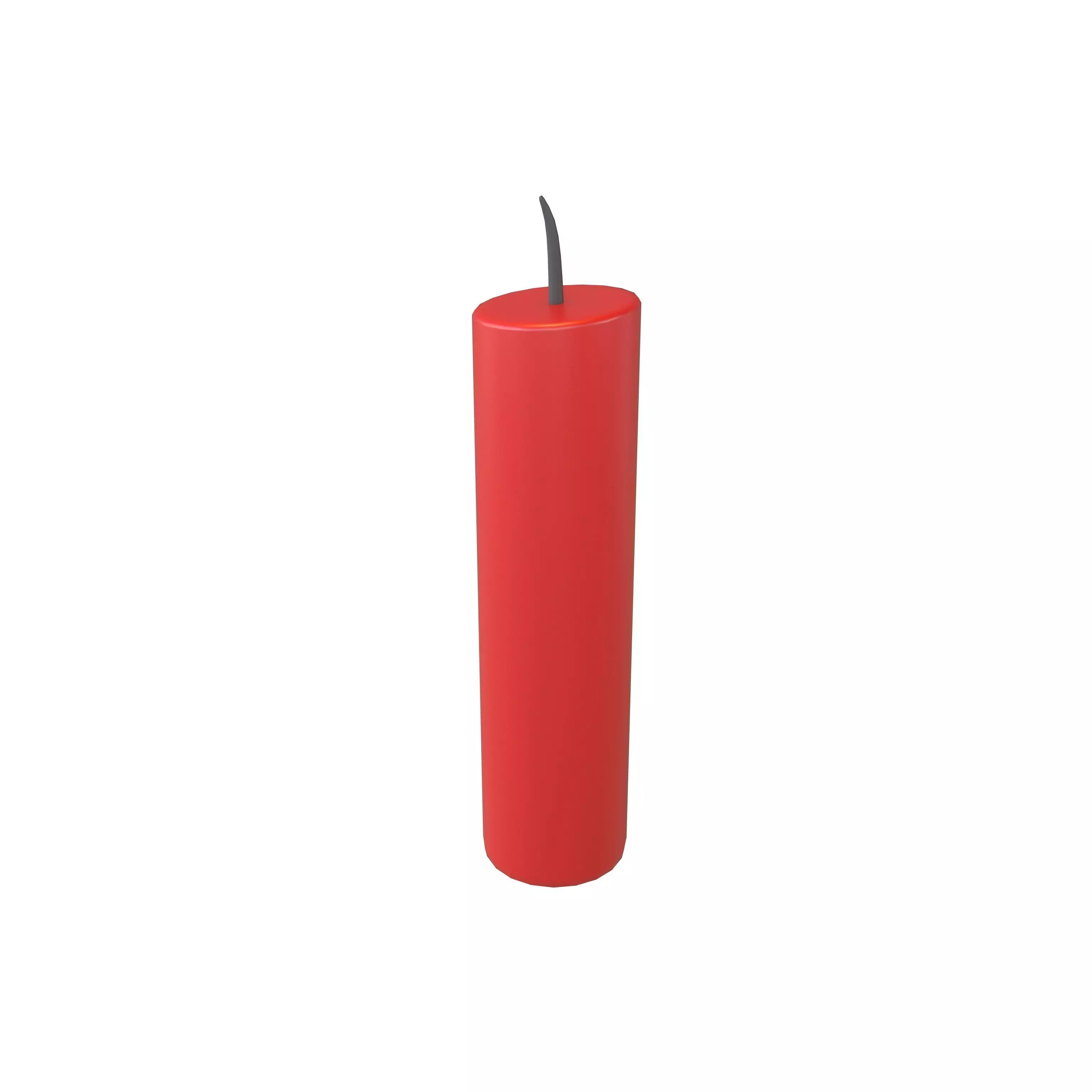 Cartoon Candle with no fire V1 001 Low-poly 3D model_0