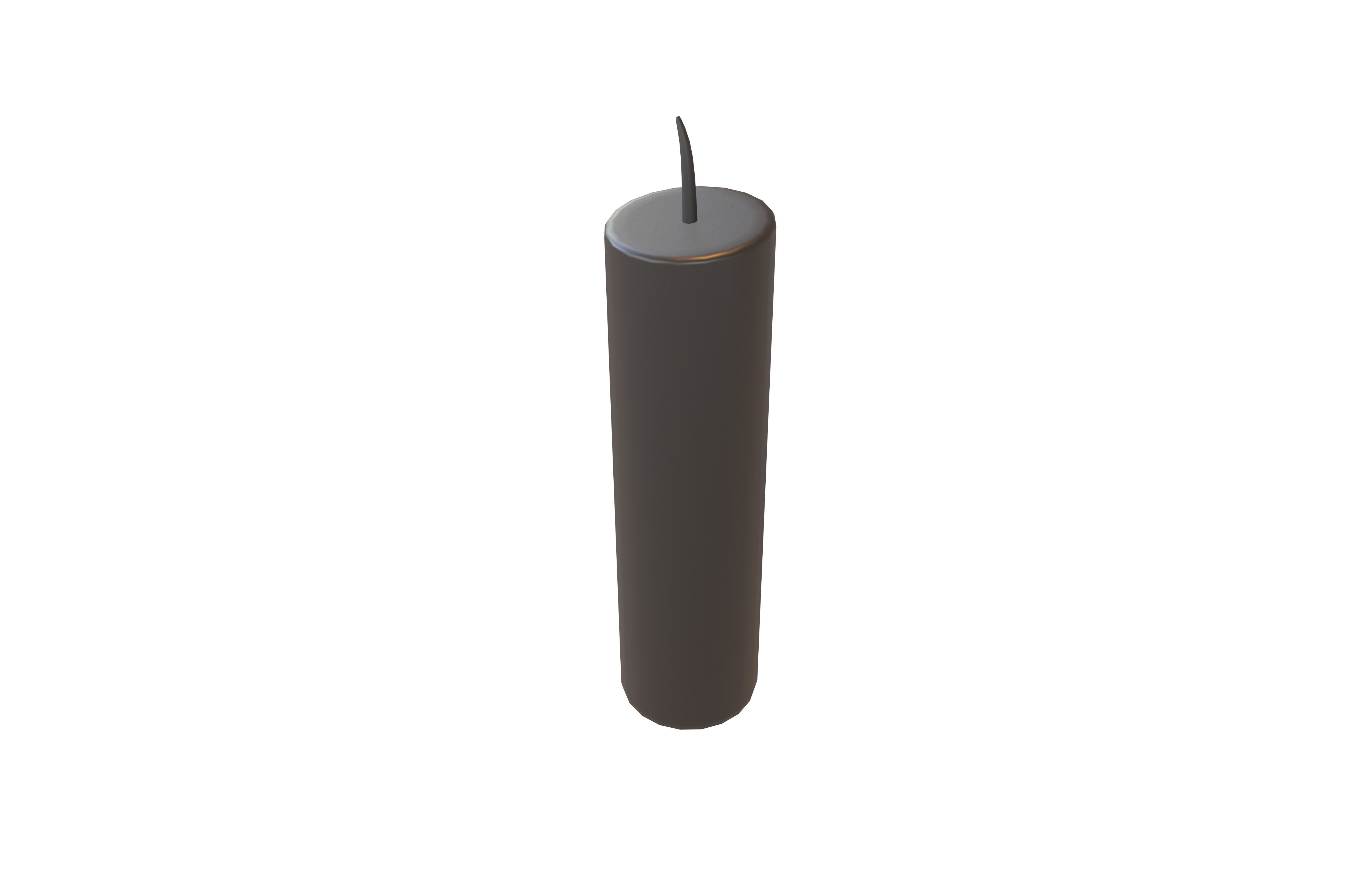 Cartoon Candle with no fire V1 004 Low-poly 3D model_2