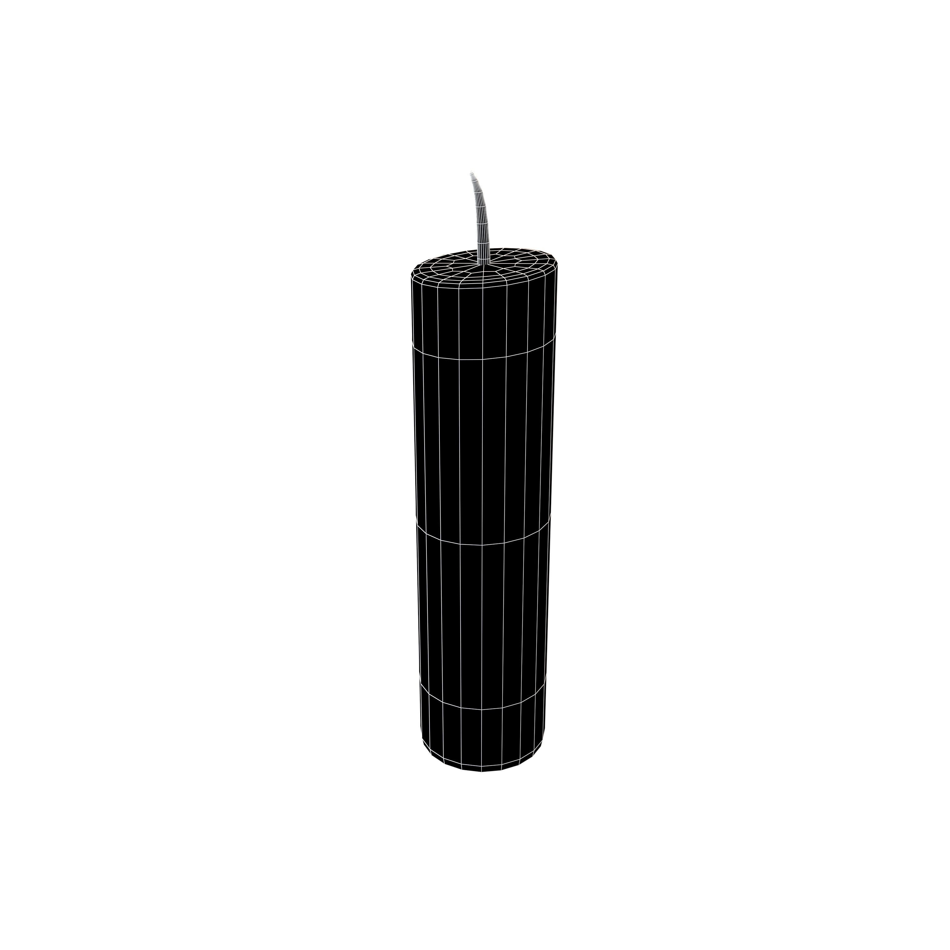 Cartoon Candle with no fire V1 004 Low-poly 3D model_6