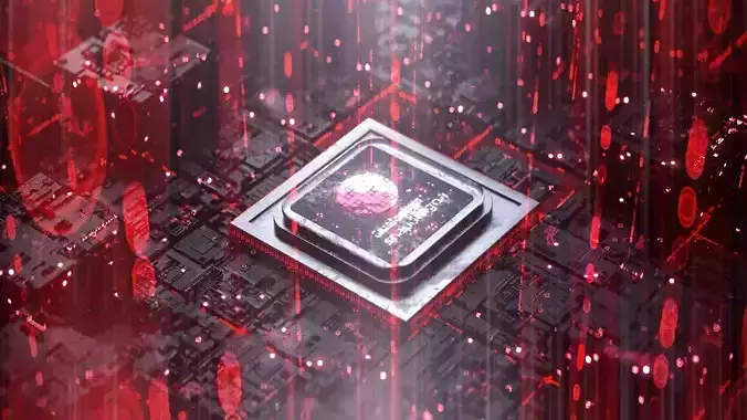 Mobile phone computer chip circuit board 3D model 3D model