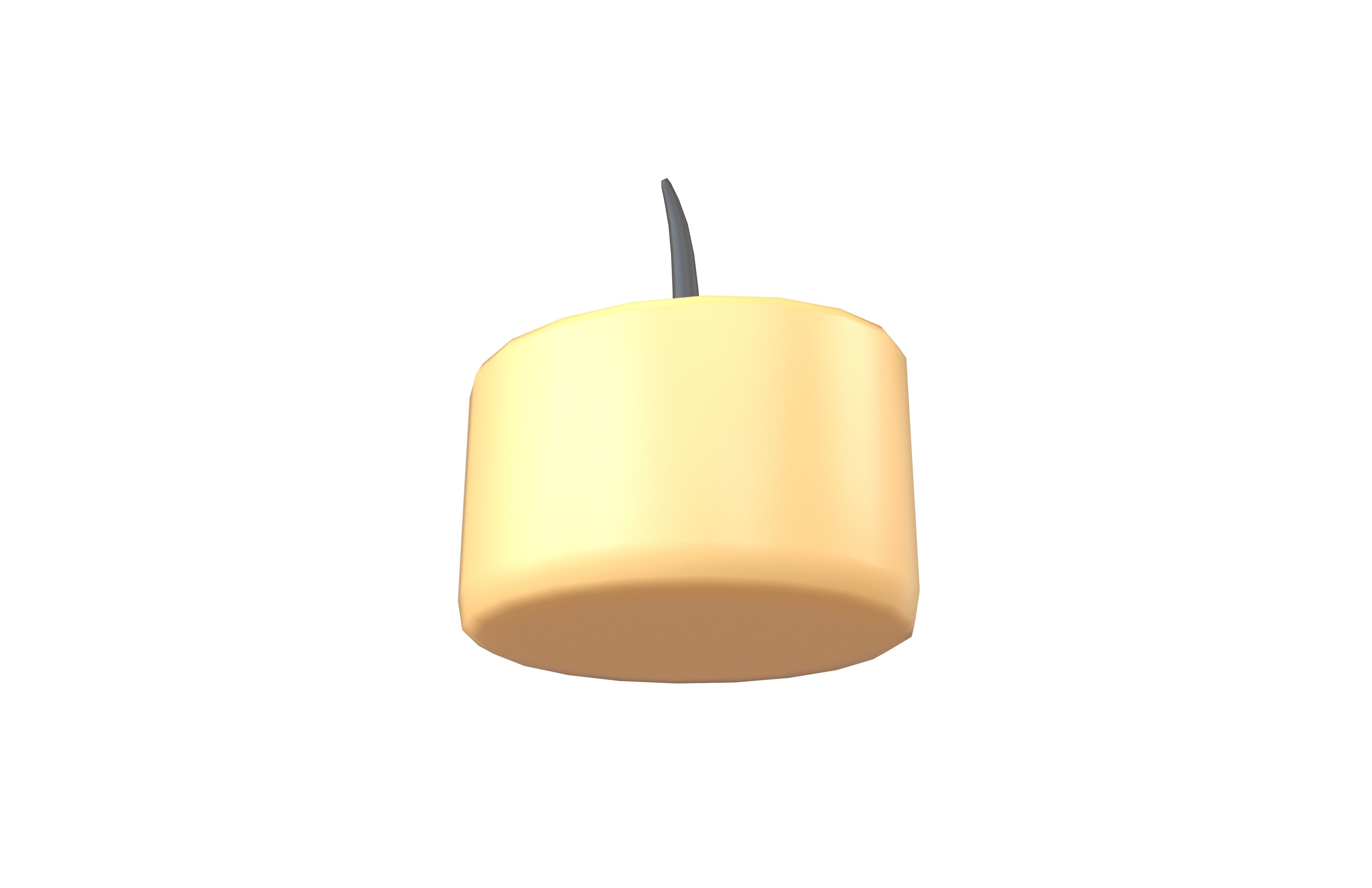 Cartoon Candle with no fire V2 003 Low-poly 3D model_3