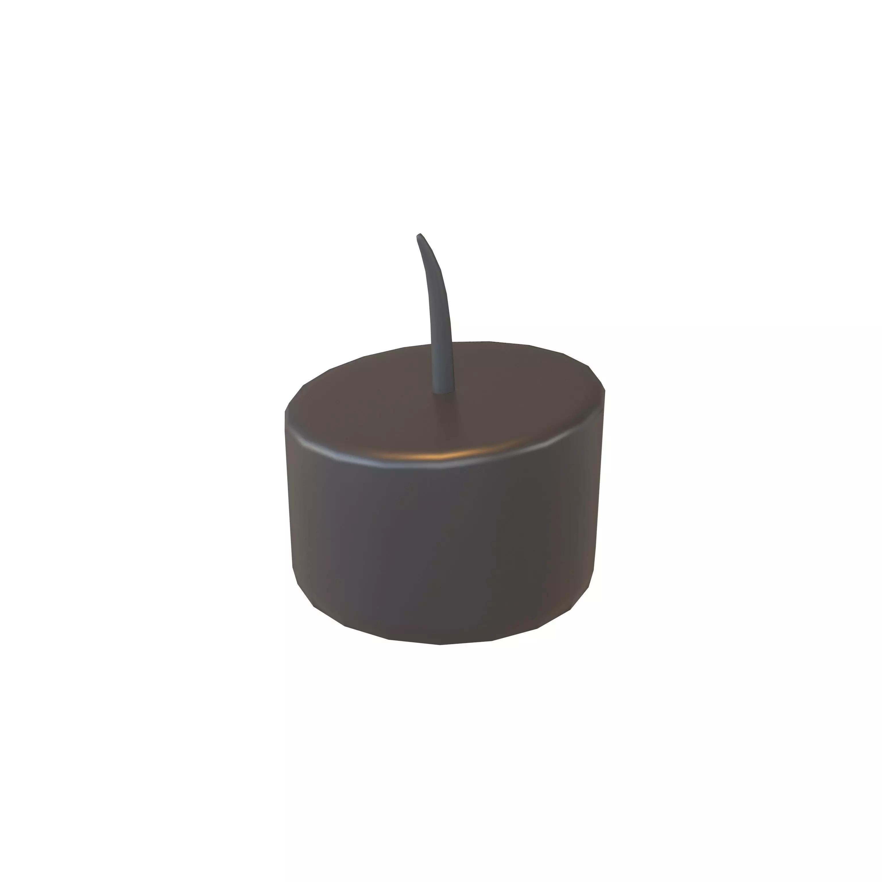 Cartoon Candle with no fire V2 004 Low-poly 3D model_0