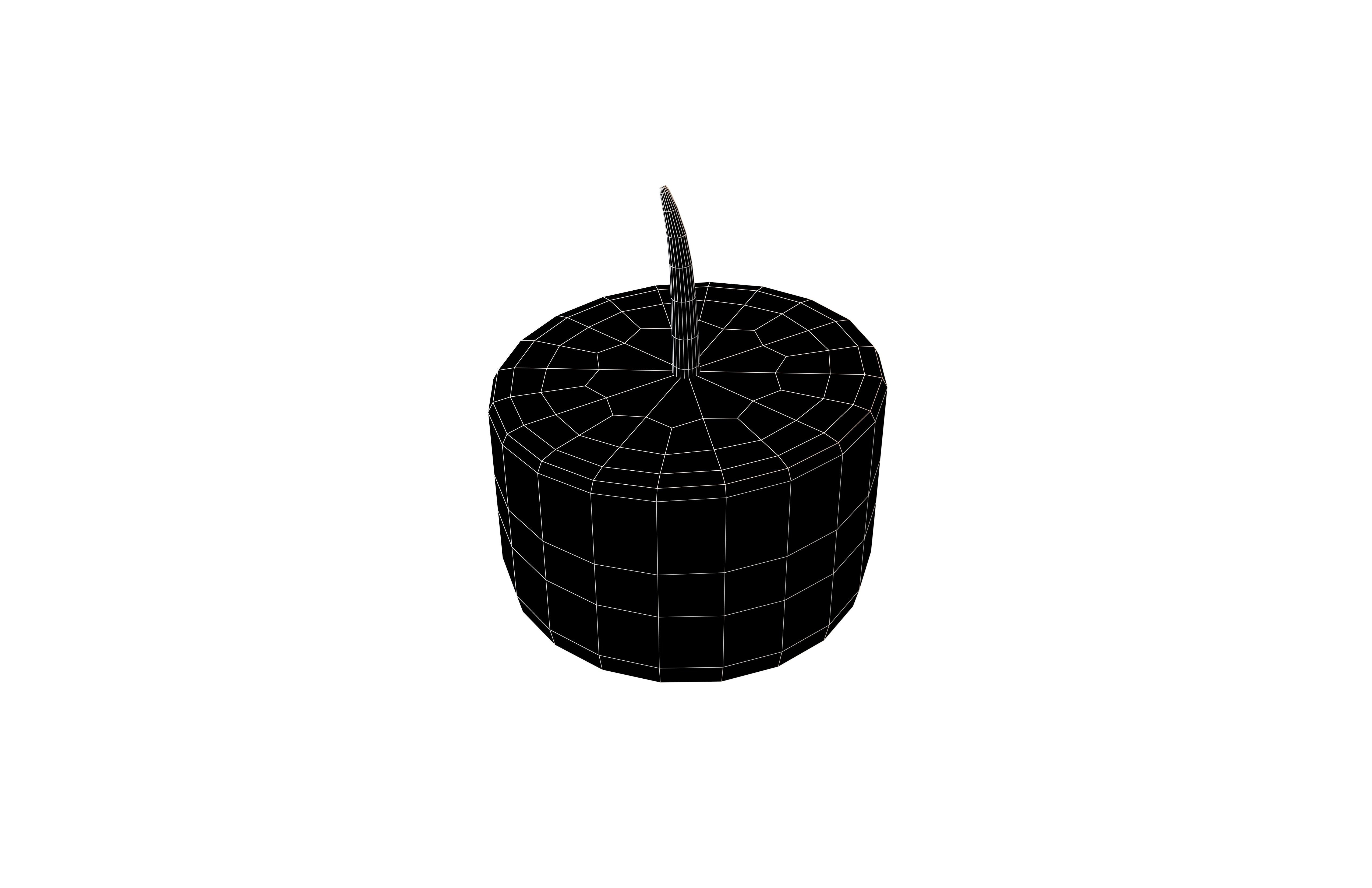 Cartoon Candle with no fire V2 004 Low-poly 3D model_5
