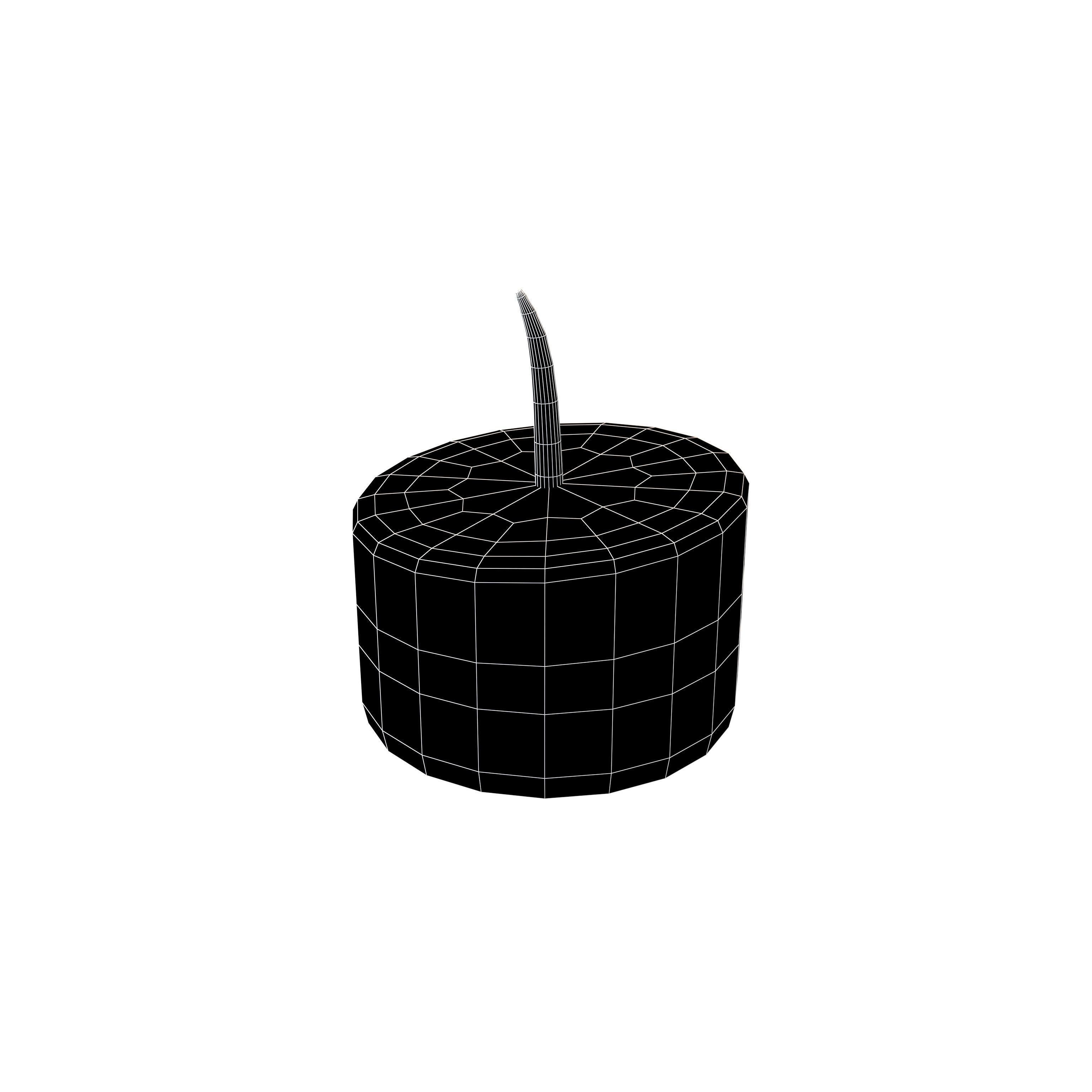Cartoon Candle with no fire V2 004 Low-poly 3D model_7