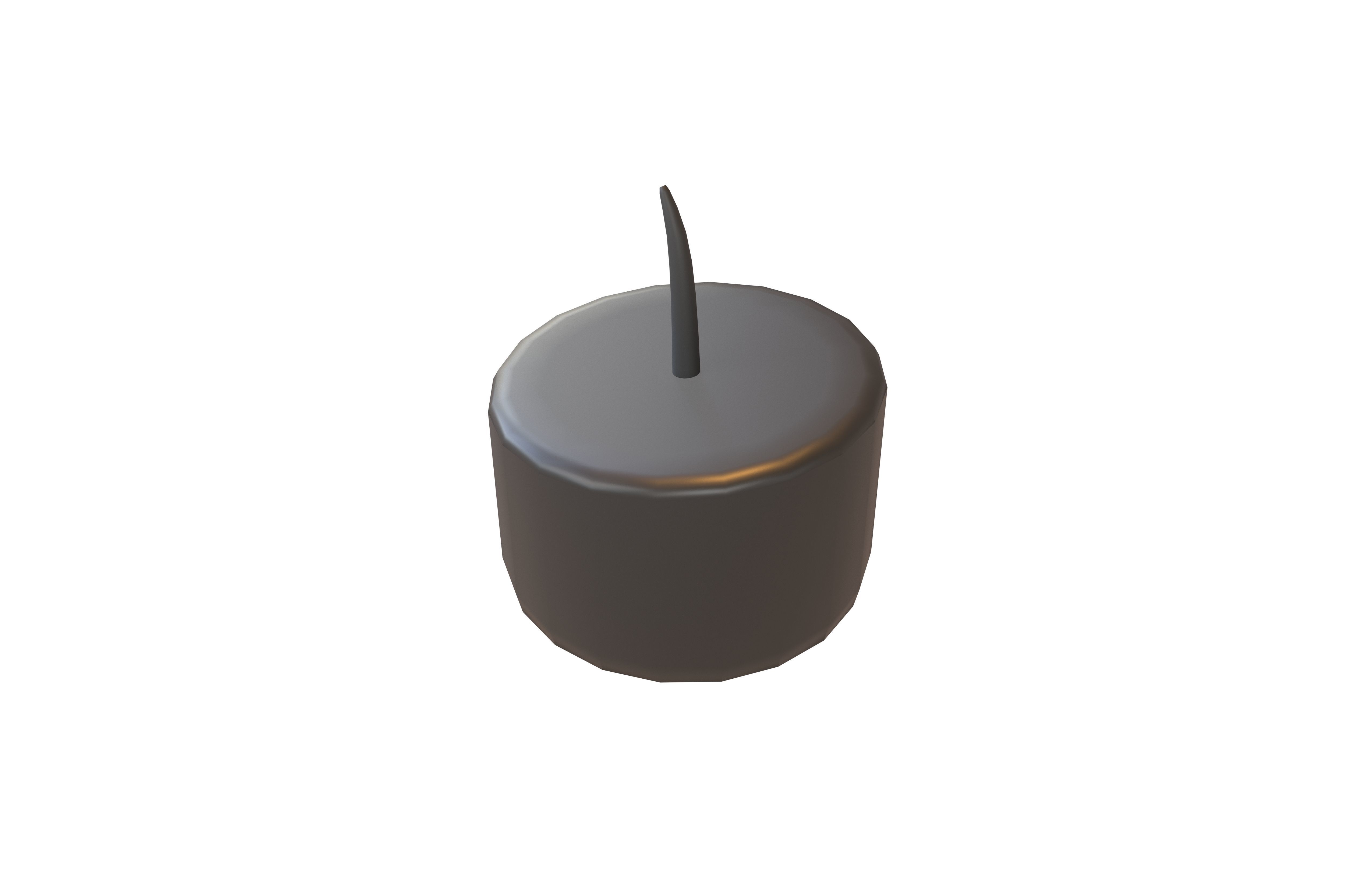 Cartoon Candle with no fire V2 004 Low-poly 3D model_3