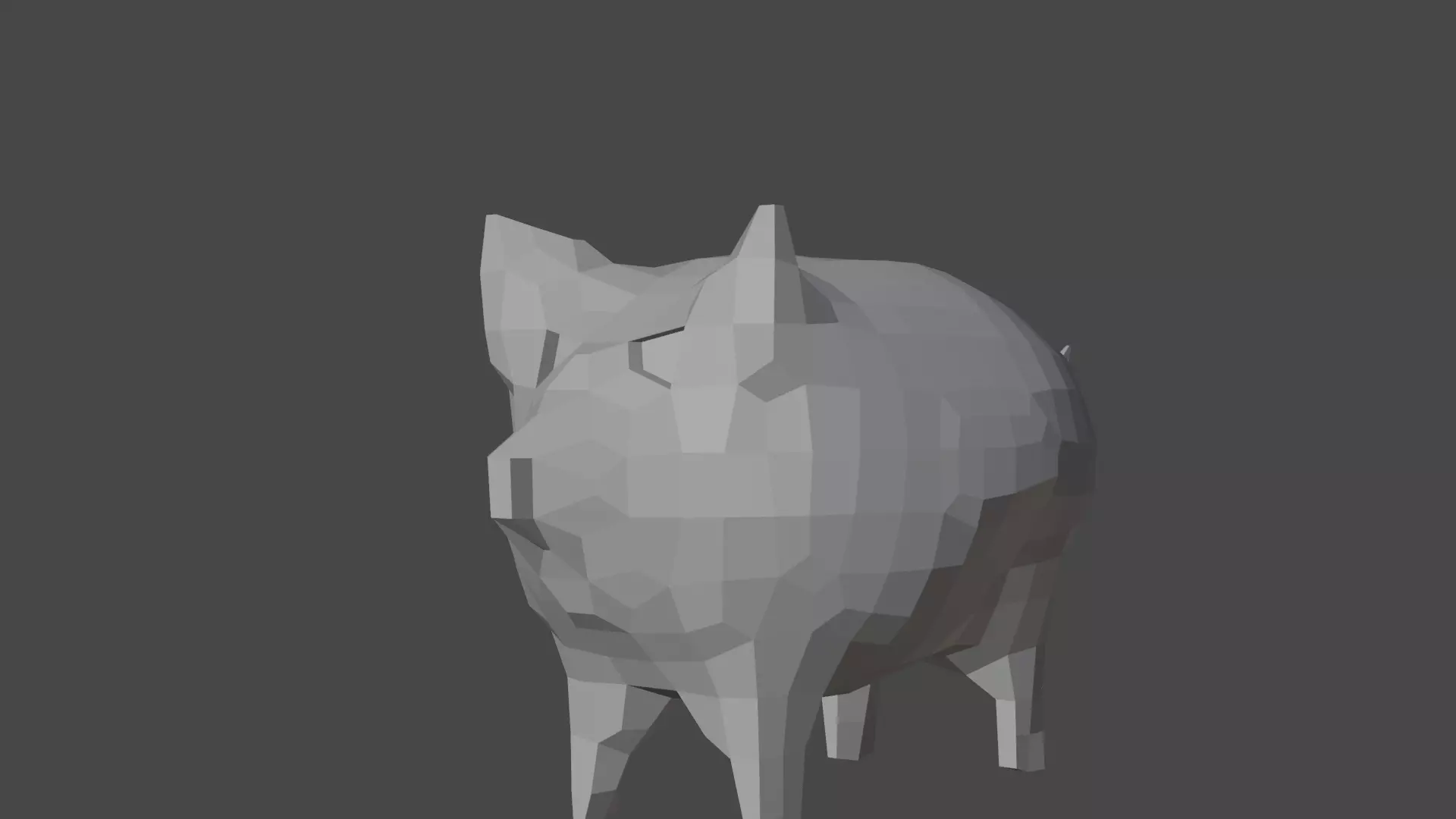 piggybank lowpolygon 3D model_0