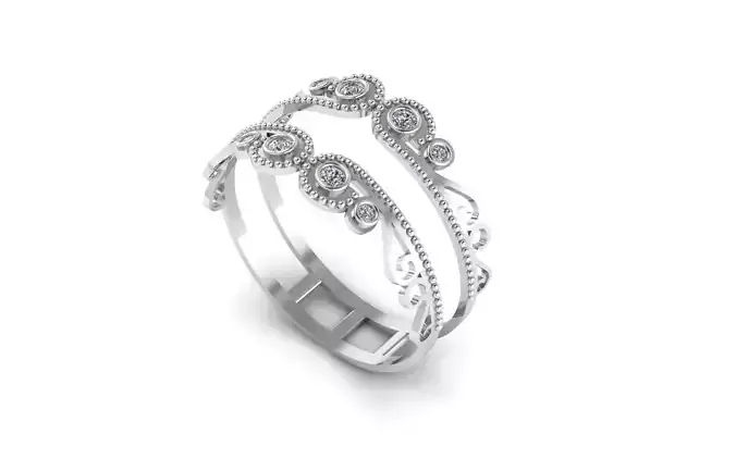 Two piece design ring