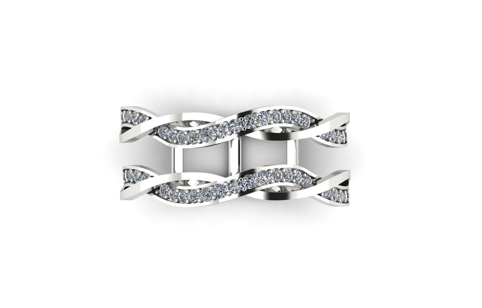 Two piece design ring 3D print model_3