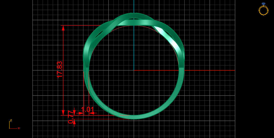 Two piece design ring 3D print model_6