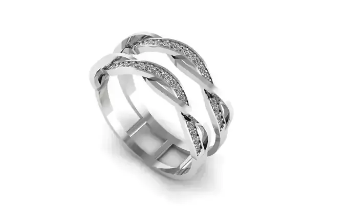 Two piece design ring