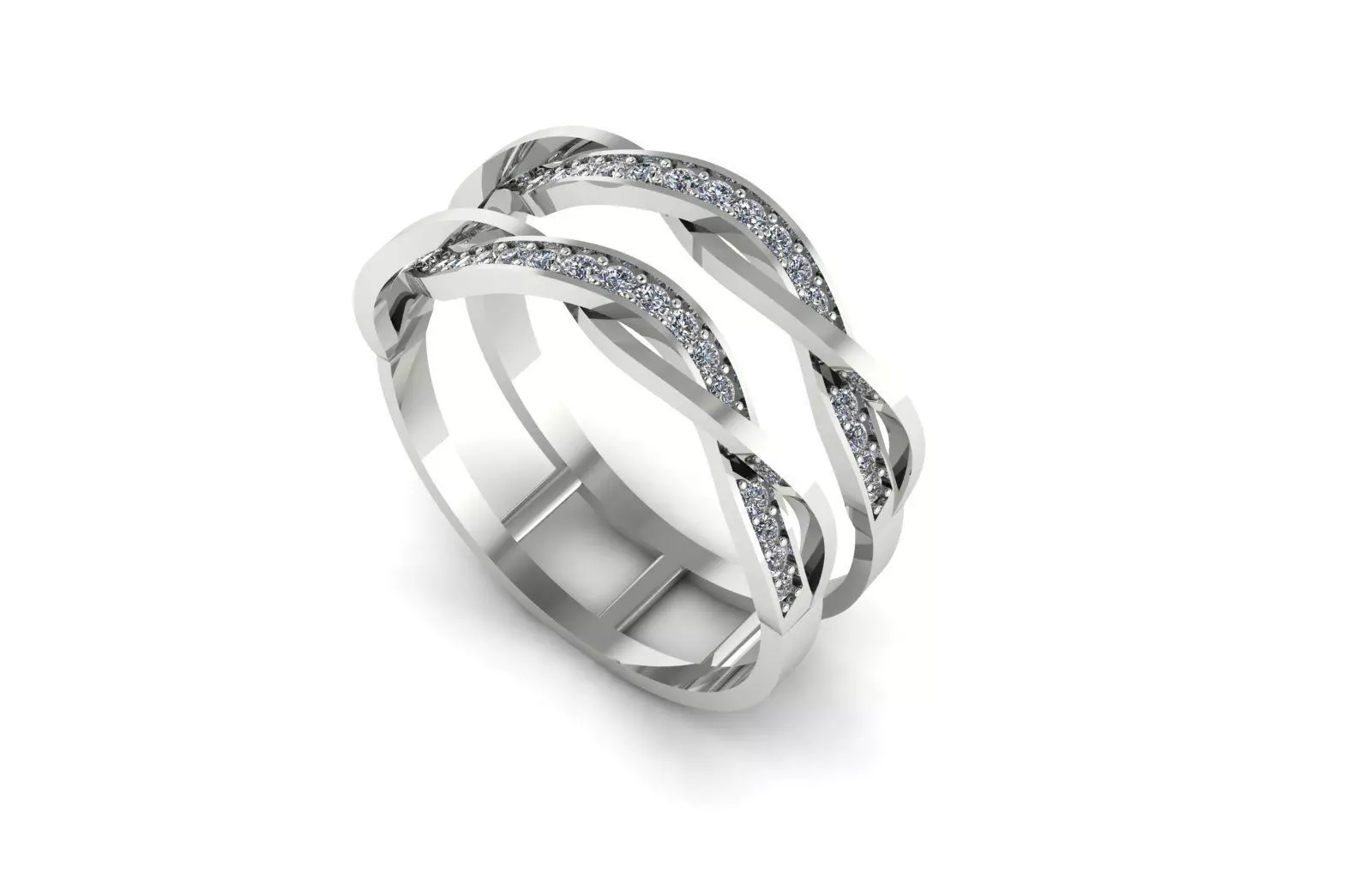 Two piece design ring 3D print model_0