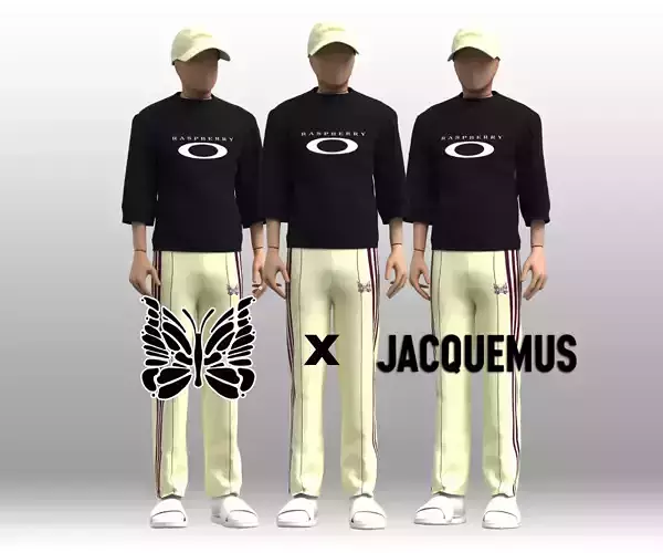 Jaquemus x Needles Low poly outfit Game ready Low-poly 3D model