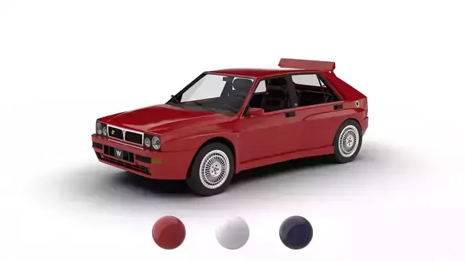 Lancia Delta HF Integrale Evoluzione 1 1987 3d model 3D model