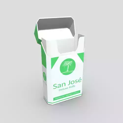 Cigarette Box Low-poly 3D model