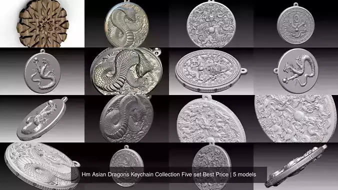 Hm Asian Dragons Keychain Collection Five set Best Price  Hm Asian Dragons Keychain Collection Five set Best Price