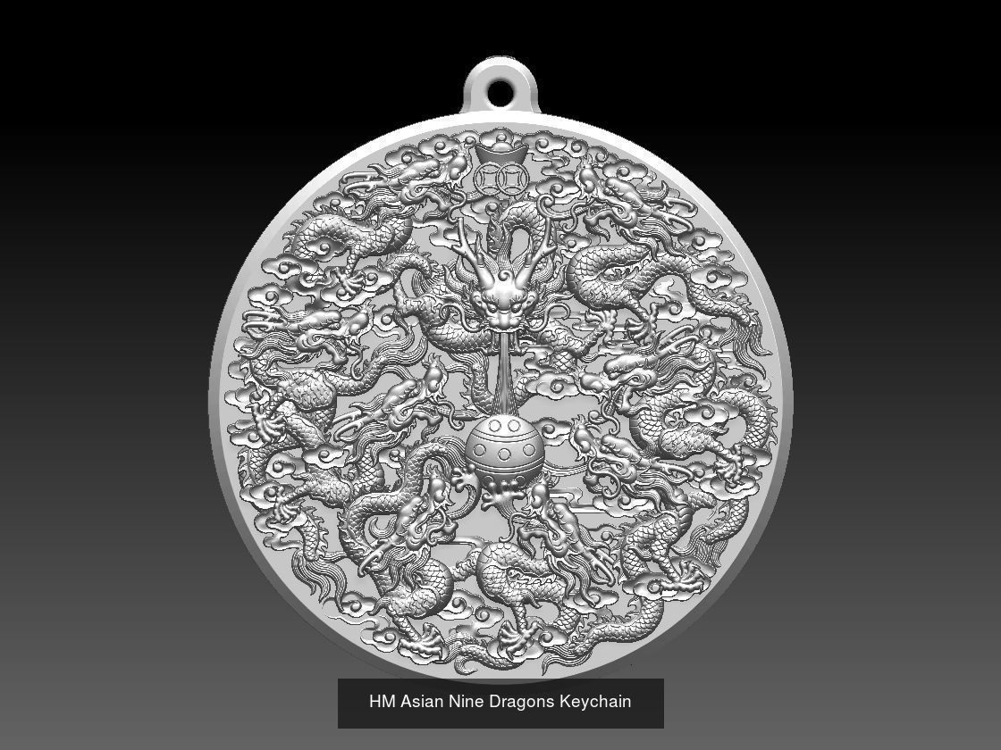 Hm Asian Dragons Keychain Collection Five set Best Price _2