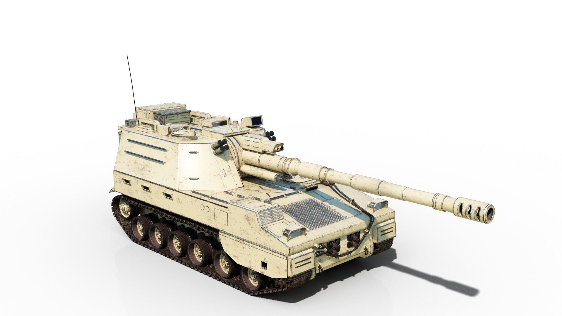 4 coatings of PLA Army PLZ45A4 155mm self-propelled howitzer Low-poly 3D model_17