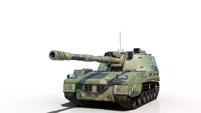 4 coatings of PLA Army PLZ45A4 155mm self-propelled howitzer