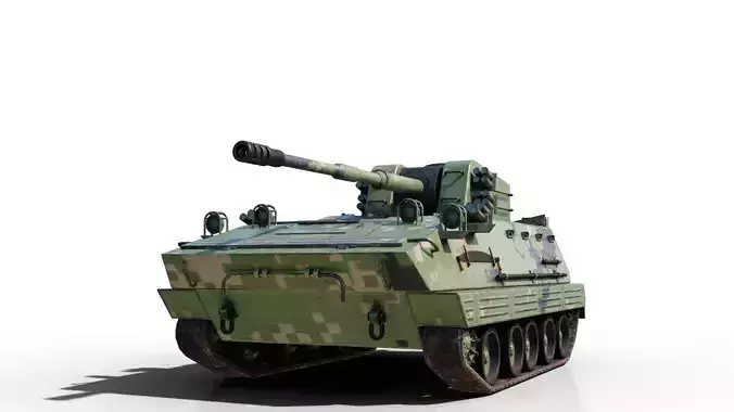 4 coatings of PLA Army PLZ85 122mm self-propelled howitzer