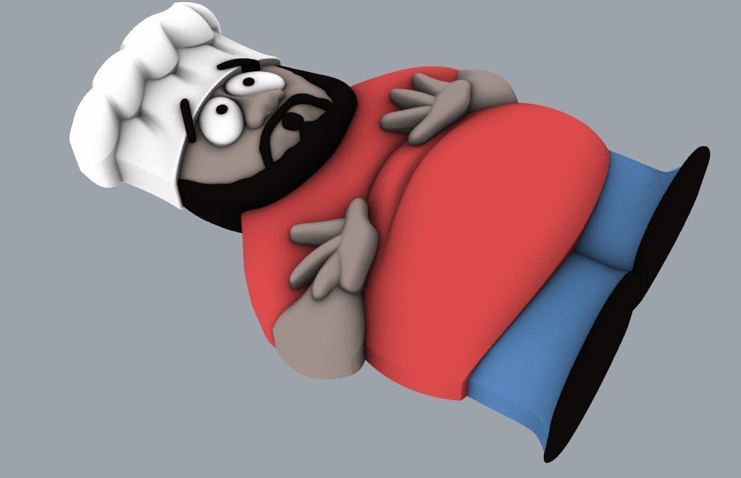 COOK MAN  3D print model_4